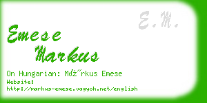 emese markus business card
